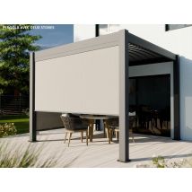 Pergola bioclimatique Aurora 3x3m avec 2 stores 3m - anthracite