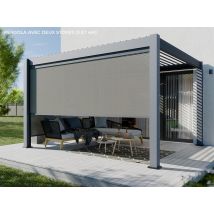 Pergola Bioclimatique Orion 3x4m avec store 3m et store 4m - anthracite