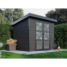 Abri de jardin composite ALMA - 5m2 gris - 28 mm