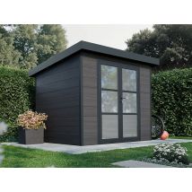 Abri de jardin composite ALMA - 5m2 gris - 28 mm