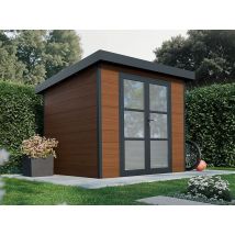 Abri de jardin composite ALMA - 5m2 brun - 28 mm