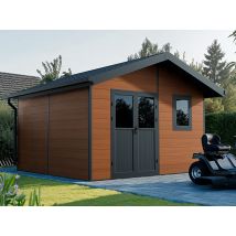 Abri de jardin composite ISORA - 15m2 brun - 28 mm