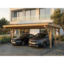 Carport 2 voitures PALERME - Bois - Autoclave - Toit plat