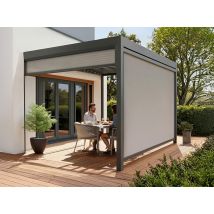 Pergola Bioclimatique - Zenith 3x4m avec store 3m et store 4m - anthracite