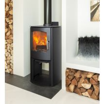 Mendip Churchill 8 Defra Approved Wood Burning Convection Ecodesign Stove with Logstore