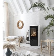 Arada Lagom 4 White Ceramic Wood Burning Ecodesign Stove