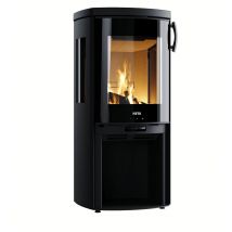 Heta Moderna V 6kW Wood Burning Ecodesign Stove with Side Windows & Glass Door
