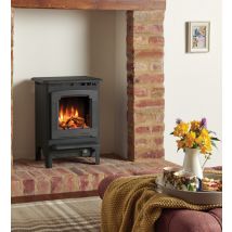 Gazco Marlborough2 Small Electric Stove Matt Black Finish