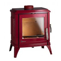 Invicta Sedan M Red Enamel 10kW Wood Burning Ecodesign Stove