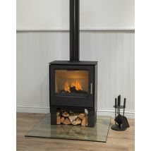Mendip Woodland 5kW DEFRA Wood Burning / Multi Fuel Ecodesign Convection Stove with Logstore