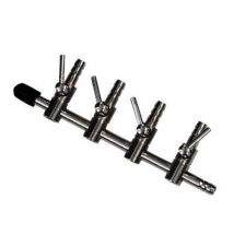 4 Way Brass Air Divider With Taps