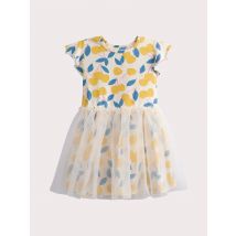 Robe imprimée avec tulle - 5A - Du Pareil Au Même