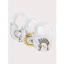Lot de 3 bavoirs naissance imprimé savane - TU - Du Pareil Au Même