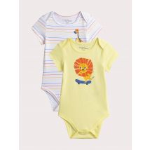 Lot de 2 body manches courtes à animation aniamal pour bébé garçon - 6M - Du Pareil Au Même