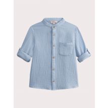 Chemise bleue manches longues en gaze de coton - 8A - Du Pareil Au Même