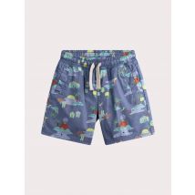 Bermuda bleu gris imprimé en toile - 9A - Du Pareil Au Même