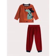 Pyjama Rouge En Velours Pour - Garçon - 2 ans - Du Pareil Au Même