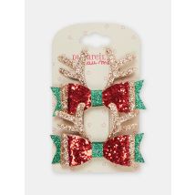 Lot De 2 Pinces Crocodilles Noël Pour - Fille - Taille Unique - Du Pareil Au Même