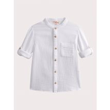 Chemise Blanche Manches Longues En Gaze De Coton - 3 ans - Du Pareil Au Même
