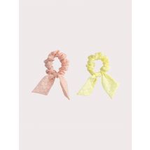 Lot De 2 Élastiques Roses Et Jaune Pour - Fille - Taille Unique - Du Pareil Au Même