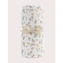 Couverture Naissance Écrue Imprimée Savane - Taille Unique - Du Pareil Au Même