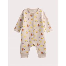 Grenouillère Beige Imprimée Pour pour Bébé - Fille - 9 mois - Du Pareil Au Même