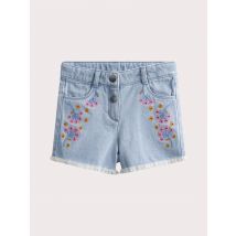 Short Brodé En Denim Bleu Clair - 4 ans - Du Pareil Au Même