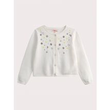 Gilet Écru À Sequins - 8 ans - Du Pareil Au Même