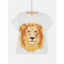 T-shirt Blanc Animation Lion Pour - Garçon - 12 ans - Du Pareil Au Même