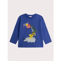 T-shirt Bleu Éléctrique Animation Animaux Pour - Garçon - 4 ans - Du Pareil Au Même