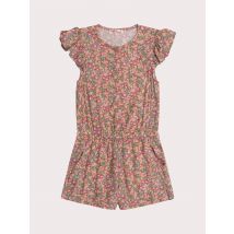 Combi-short Fleurie En Viscose - 8 ans - Du Pareil Au Même