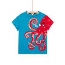 Tee Shirt Manches Courtes Bleu - 4 ans - Du Pareil Au Même