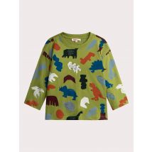T-shirt Vert Pomme Imprimé Dinosaure Pour - Garçon - 4 ans - Du Pareil Au Même