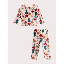 Pyjama En Velours Thème Noël Pour - Fille - 6 ans - Du Pareil Au Même