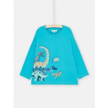 T-shirt Turquoise Patches Et Broderie Dino Pour - Garçon - 5 ans - Du Pareil Au Même