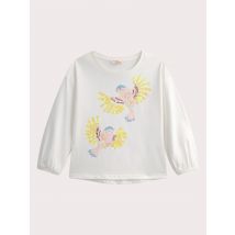 T-shirt Écru Manches Longues Animation Oiseaux - 12 ans - Du Pareil Au Même