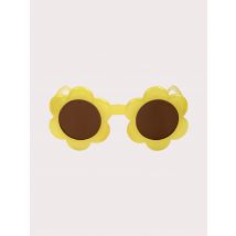 Lunette De Soleil Fleurs Jaune Pour - Fille - Taille Unique - Du Pareil Au Même