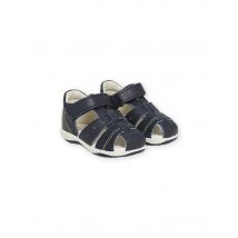 Sandales En Cuir Bleu Marine pour Bébé - Garçon - 25 - Du Pareil Au Même