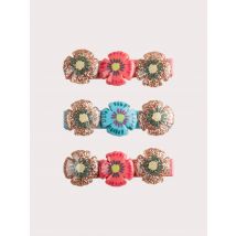 Lot De 3 Barrettes Fleuries Pour - Fille - Taille Unique - Du Pareil Au Même