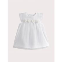 Robe Unie Écrue Pour pour Bébé - Fille - 18 mois - Du Pareil Au Même