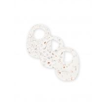 Set 3 Bavaglini Ecrù Con Stampa Nascita Unisex - TU - Du Pareil Au Même