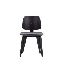 Vtwonen - Chaise en bois et simili - Noir - CLASSIC - Bois - Style Vintage