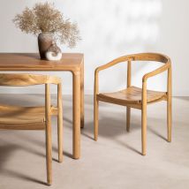 Lot de 2 fauteuils de table en teck - Bois - RADEN - Bois - Drawer - Style Bohème