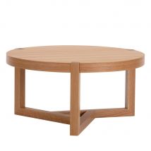 Woodman - Table basse ronde en bois ø81cm - Brentwood - Couleur - Bois clair - Bois