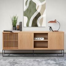 Woodman - Buffet 4 portes en bois L188cm - Bois clair - ENDE - Bois - Style Contemporain