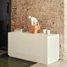 Teulat - Buffet 3 portes en bois L150cm - Blanc - DORIC - Bois - Style Contemporain