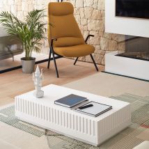 Teulat - Table basse en bois - Blanc - DORIC - Bois - Style Contemporain