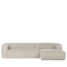 Woood - Canapé d'angle droit en velours côtelé - Naturel - BEAN - - Style Contemporain