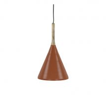 Pomax - Suspension conique en métal ø25cm - Brampton - Couleur - Terracotta - Métal