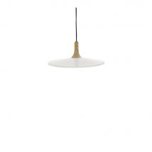 Pomax - Suspension ronde en métal ø40cm - Blanc - BRAMPTON - Métal - Style Contemporain